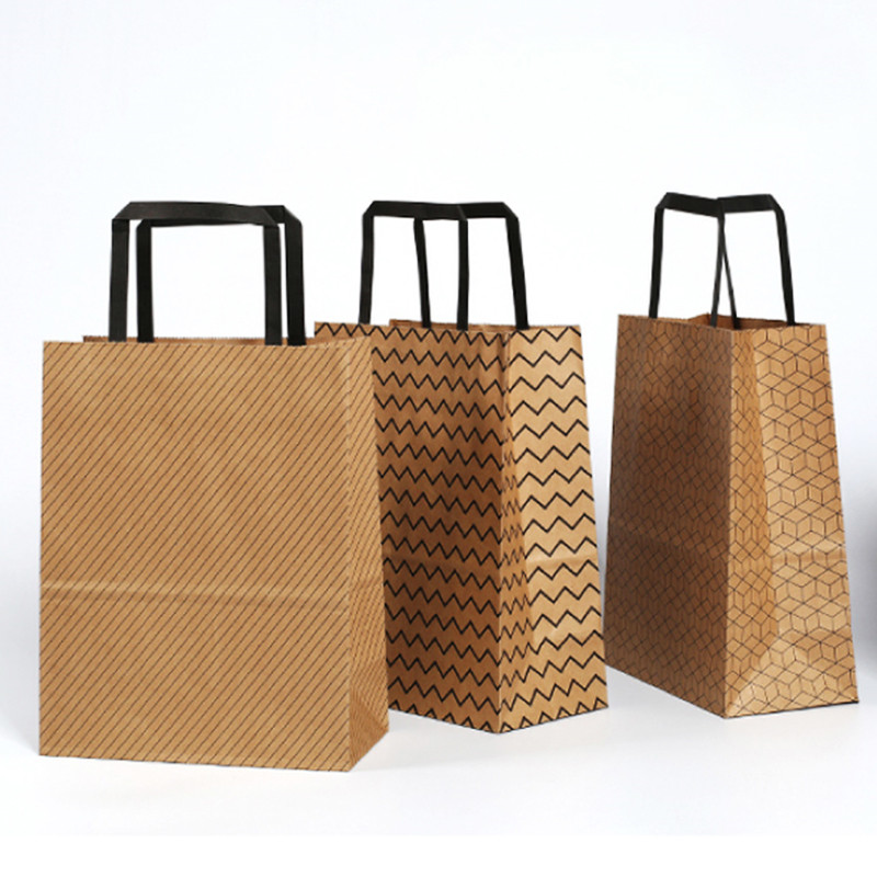 Brown Custom Gift Boutique Handle Paper Bag Logo Printed Shiopping Bags for  Clothing from China manufacturer  China Eco Packaging Supplier