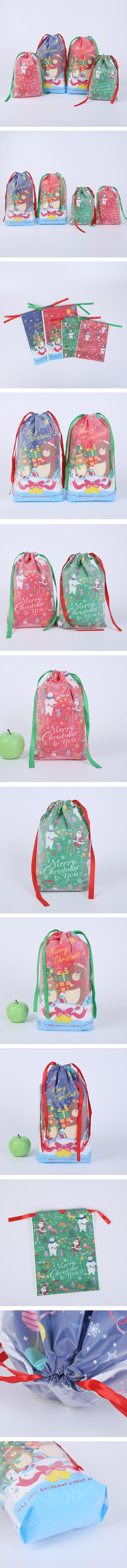 christmas drawstring bag