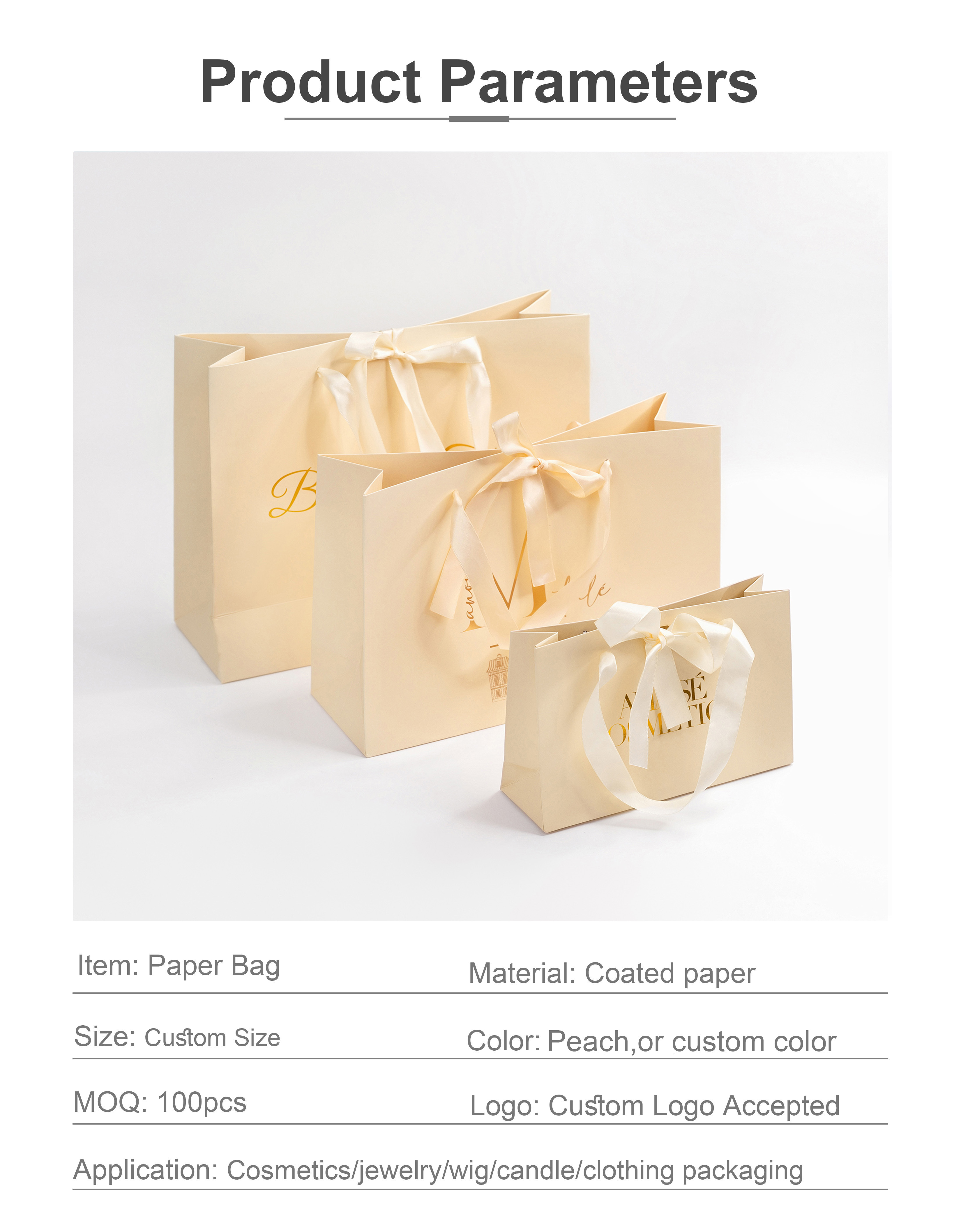 peach paper bag