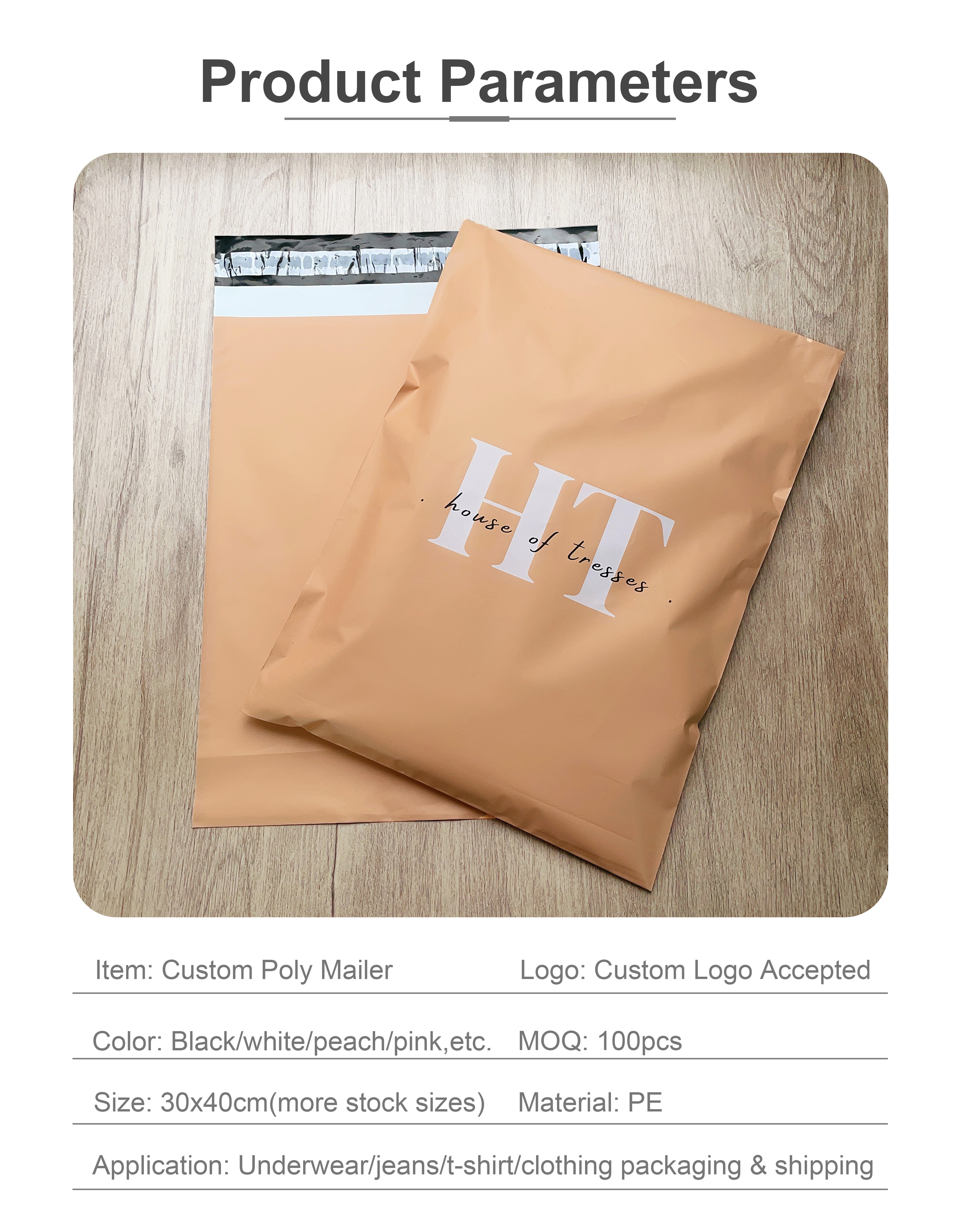 nude plastic mailer bag