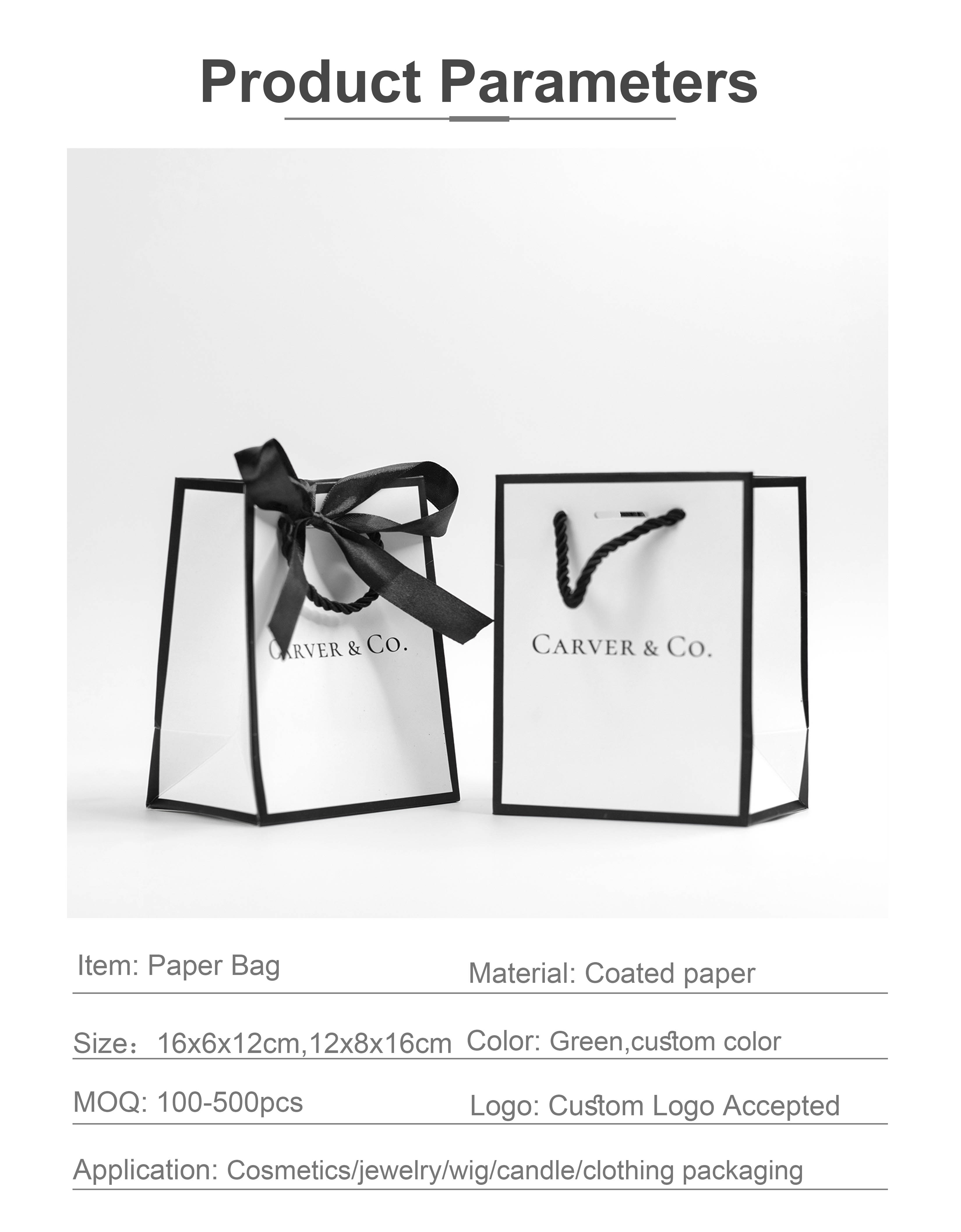 black border paper bag